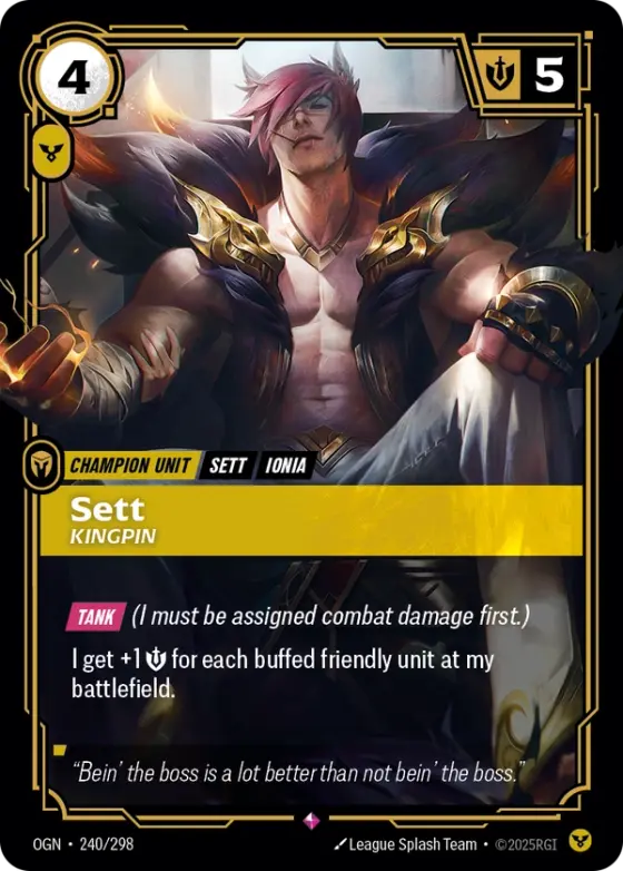 Sett, Kingpin (Overnumbered) RAD-183 Overnumbered printing