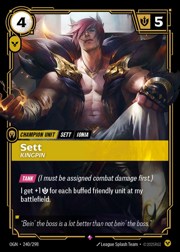 Sett, Kingpin — Riftbound card