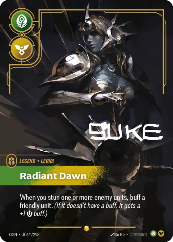 Leona, Radiant Dawn (Signature) OGN-306_p1 Signature printing
