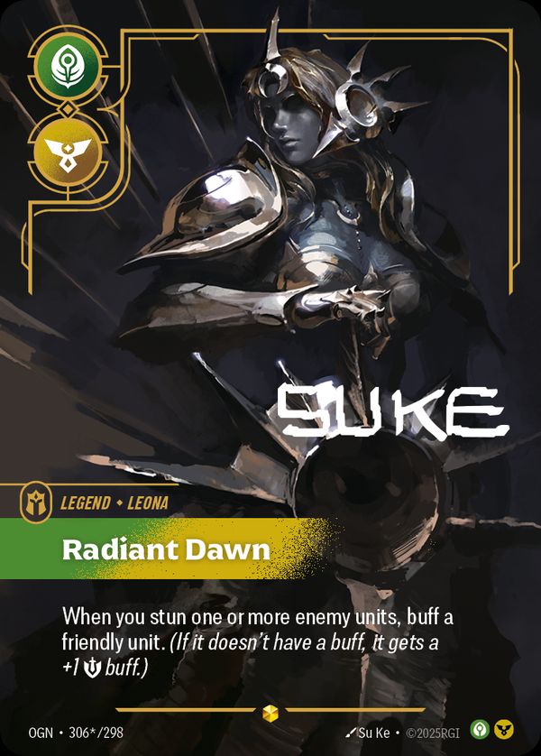Leona, Radiant Dawn (Signature) — Riftbound card