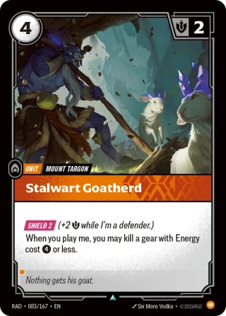 Stalwart Goatherd — Riftbound card RAD 083