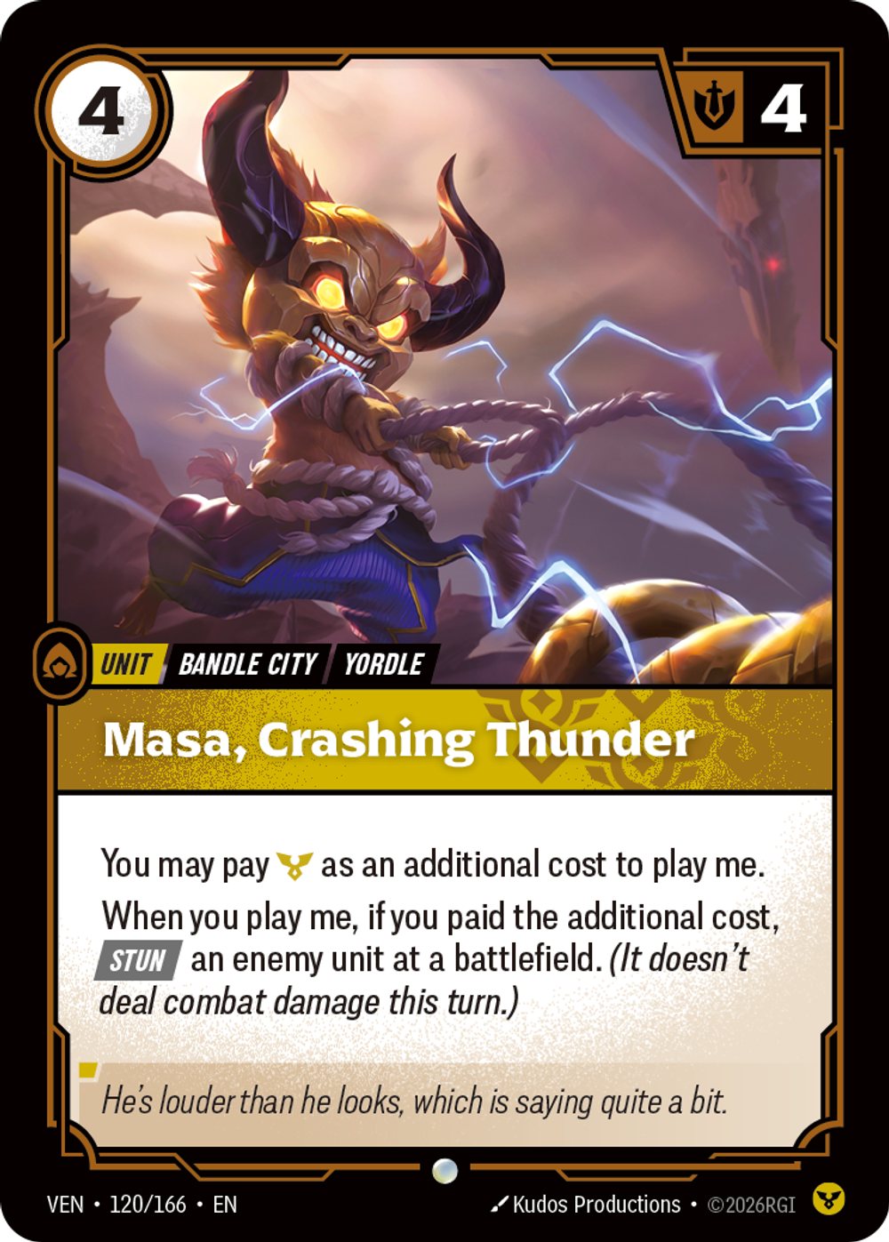 Masa, Crashing Thunder