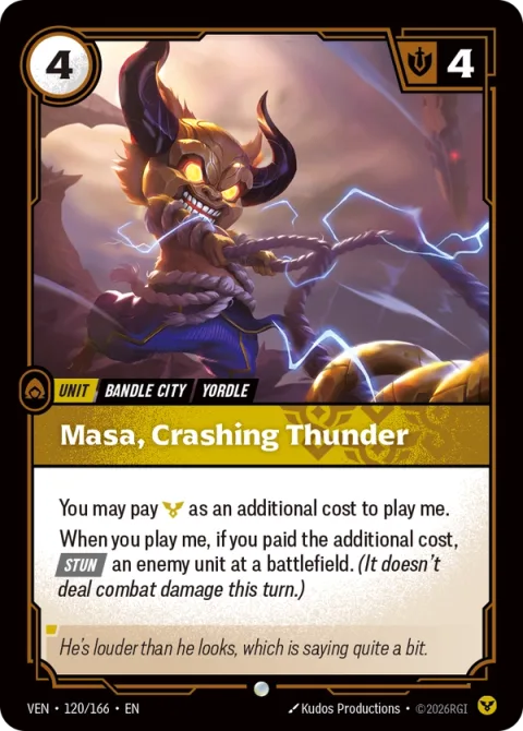 Masa, Crashing Thunder VEN-120 영어판 카드 이미지