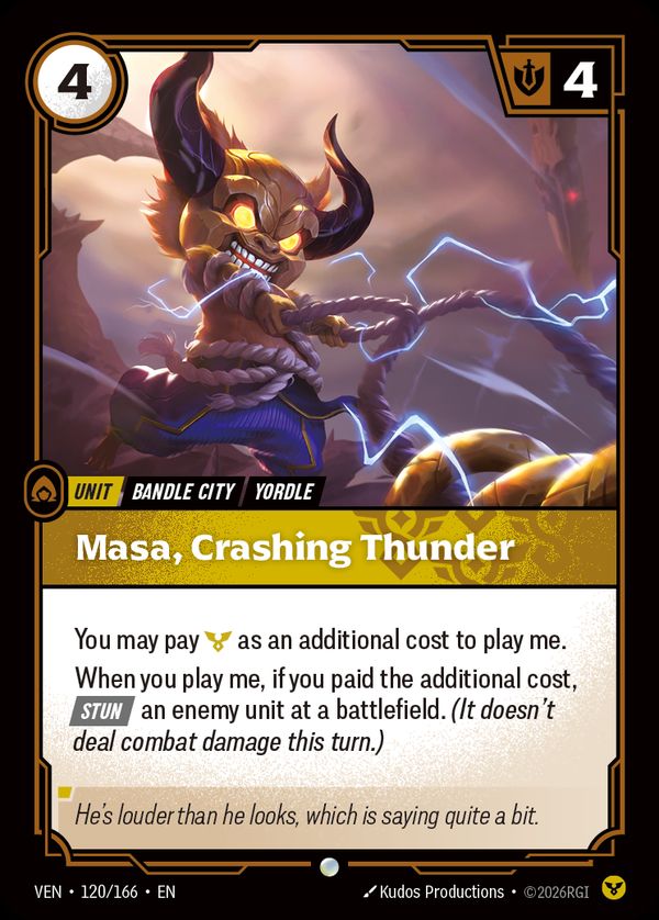 Masa, Crashing Thunder — Riftbound card