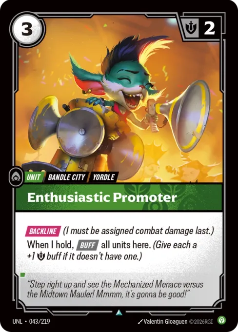 Enthusiastic Promoter, UNL-043/219