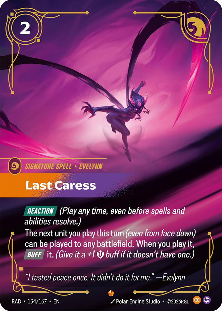 Last Caress — Riftbound Epic card RAD 154