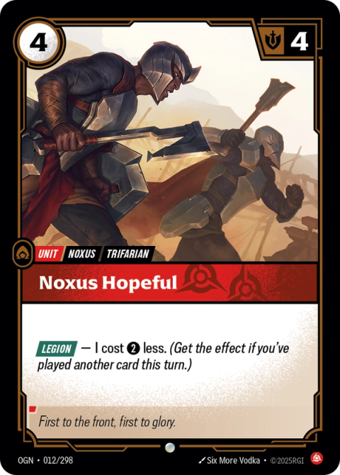Noxus Hopeful — Origins #012, art by Six More Vodka