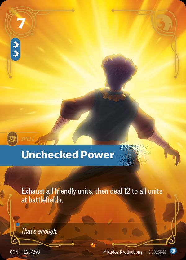 Unchecked Power — Riftbound card