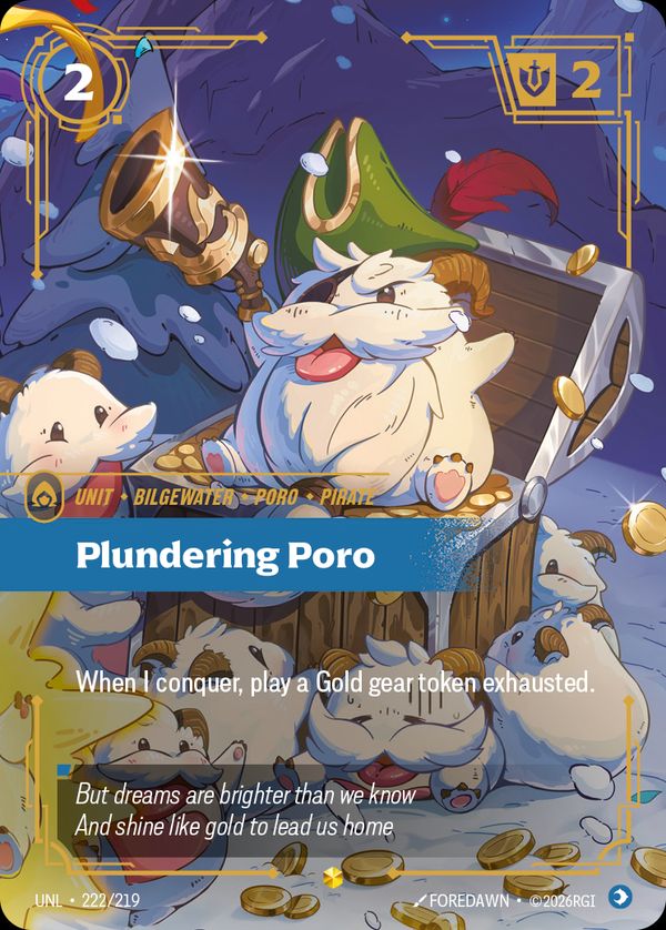 Plundering Poro (Overnumbered) — Riftbound card