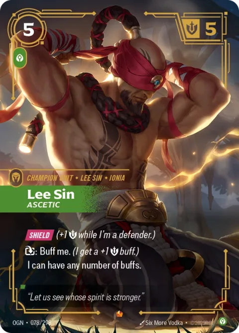 리 신, 고행 OGN-078 영어판 카드 이미지