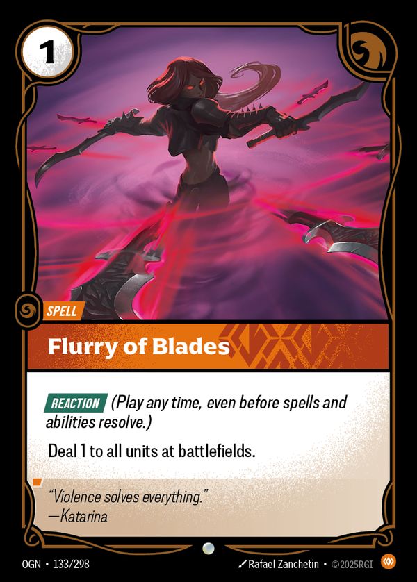 Flurry of Blades — Riftbound card