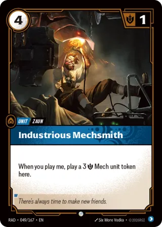 Industrious Mechsmith — Riftbound card RAD 049