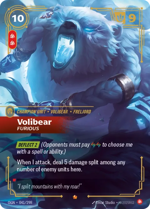볼리베어, 격노 OGN-041 영어판 카드 이미지