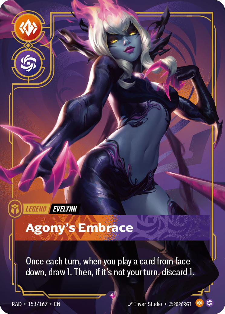Evelynn, Agony's Embrace — Riftbound card RAD 153