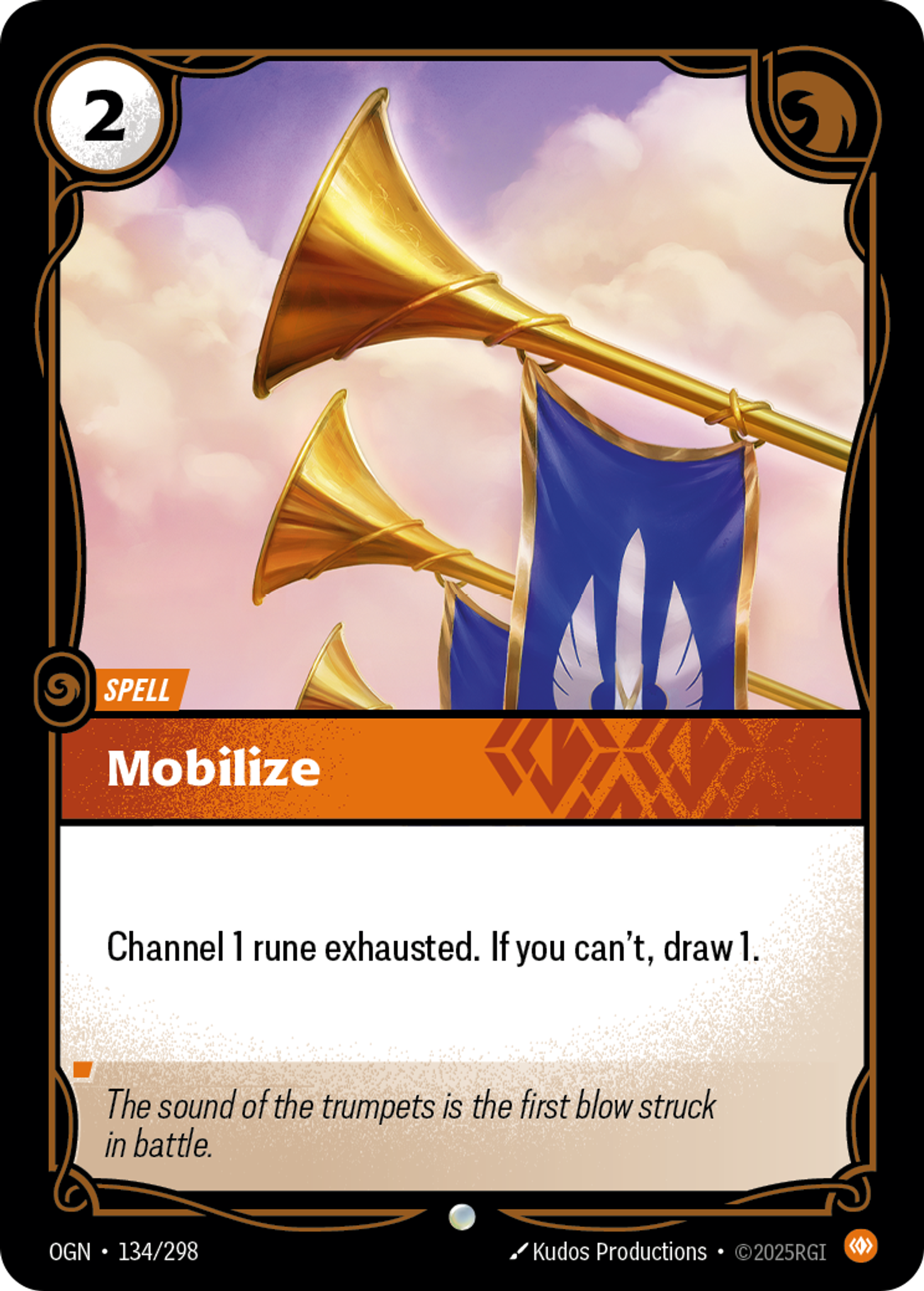 Riftbound Spell: Mobilize. Channel 1 rune exhausted. If you can't, draw 1.