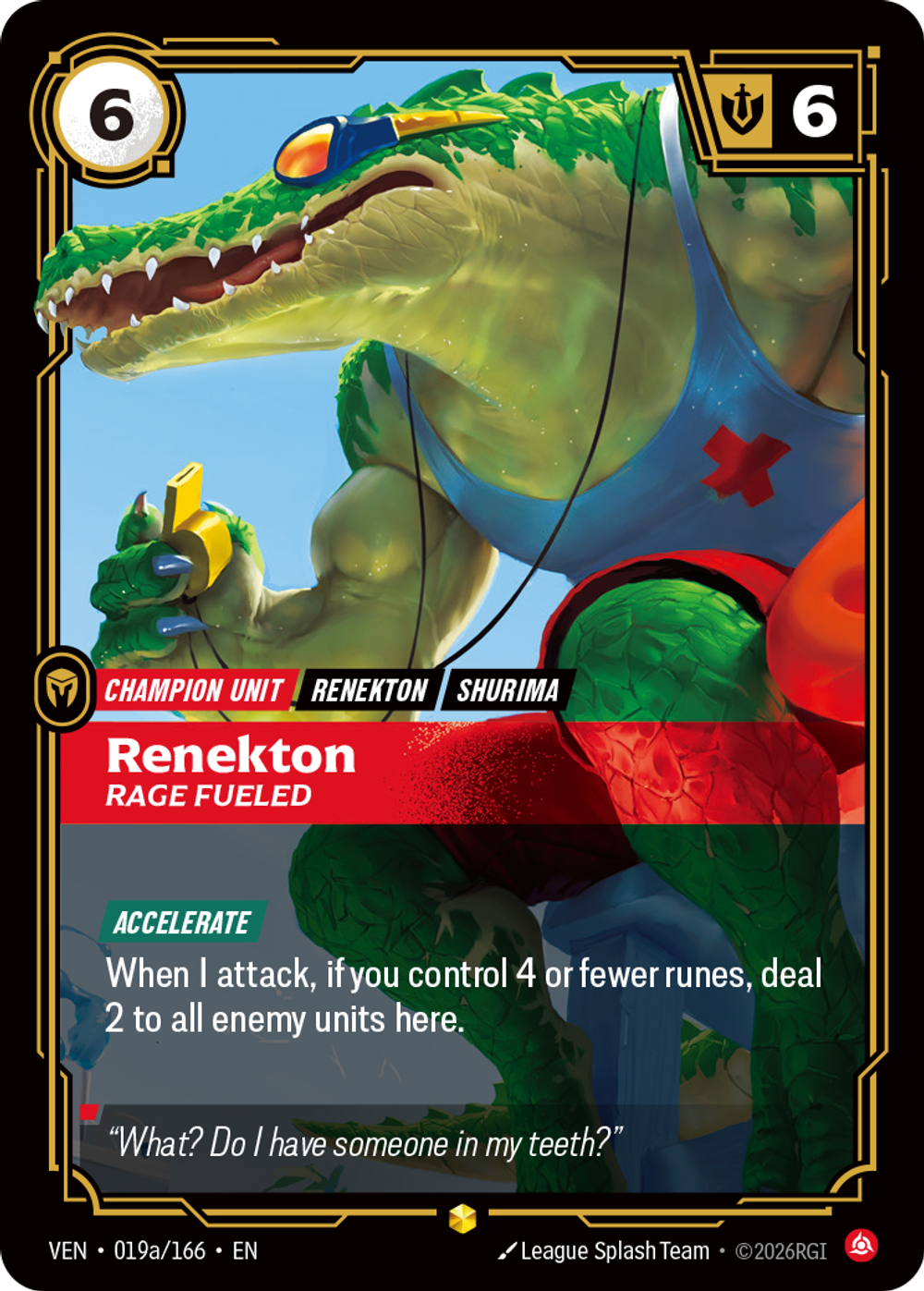 Renekton, Rage Fueled (Alternate Art)