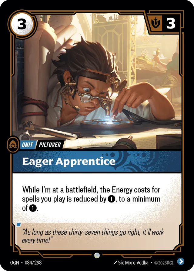 Eager Apprentice Riftbound card (OGN-084/298)