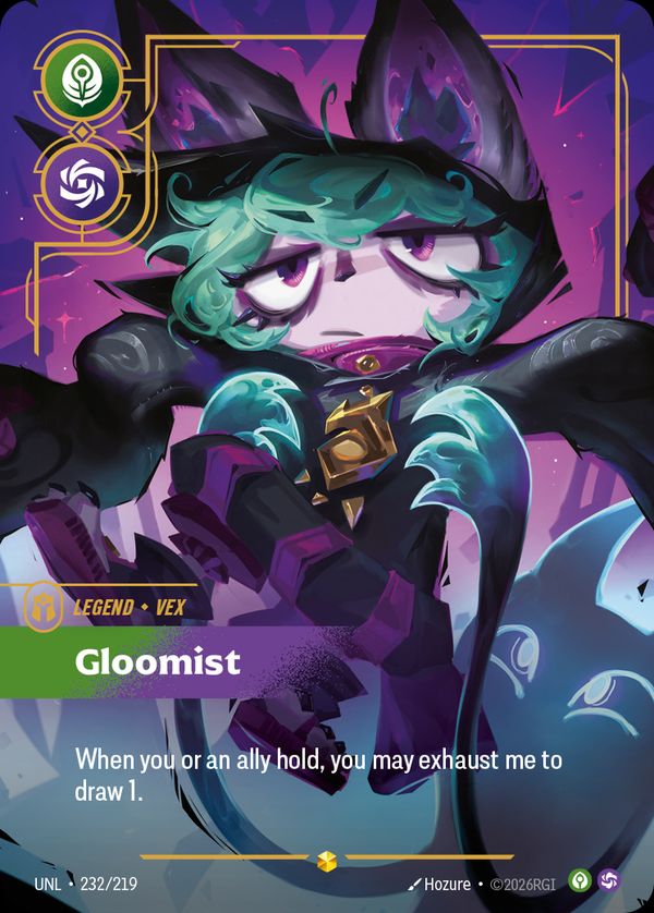 Vex, Gloomist (Overnumbered) — Riftbound card