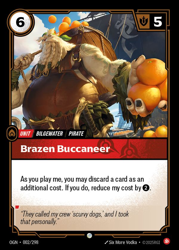 Brazen Buccaneer — Riftbound card