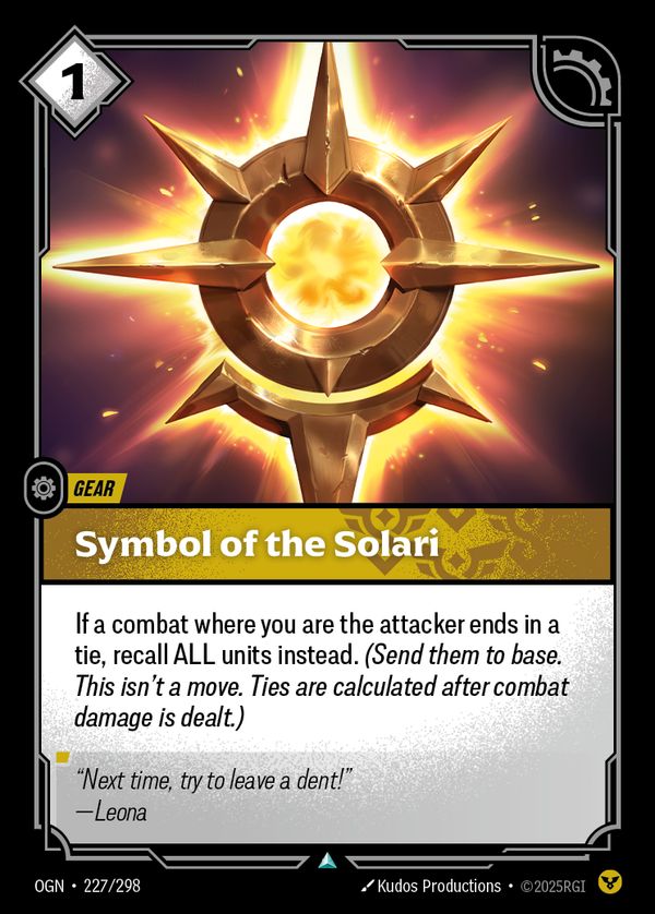 Symbol of the Solari — Riftbound card