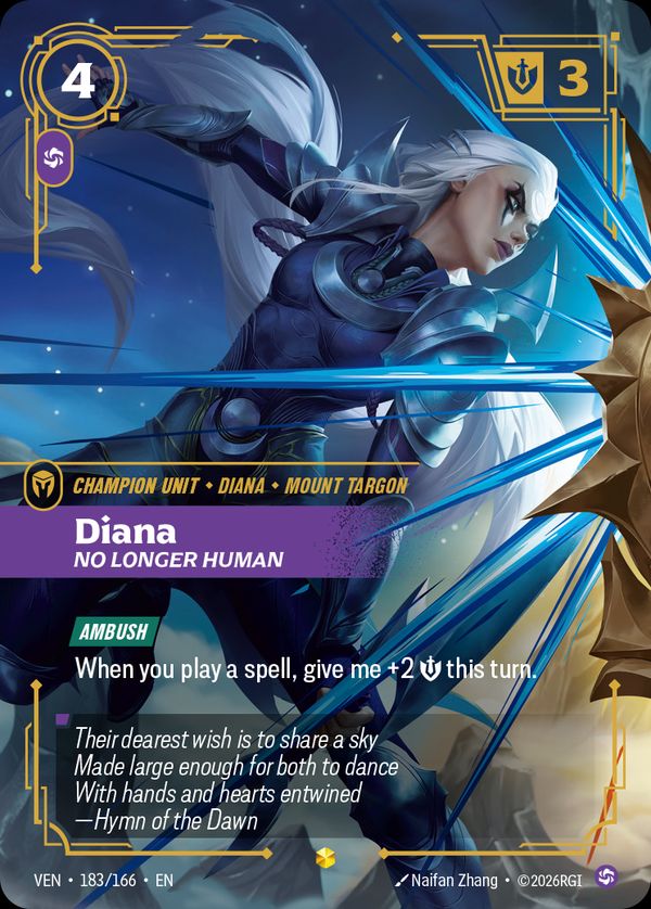 Diana, No Longer Human (Overnumbered) — Riftbound card