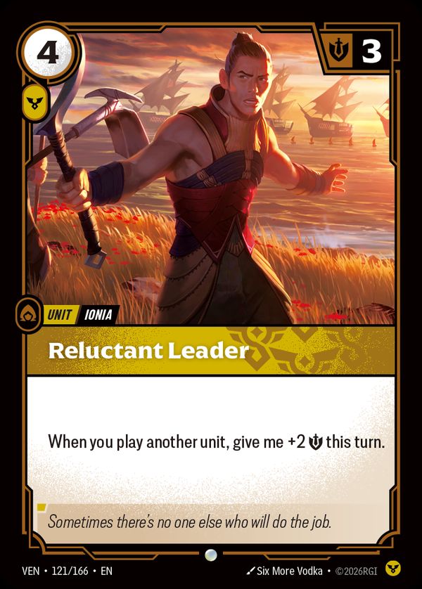 Reluctant Leader — Riftbound card