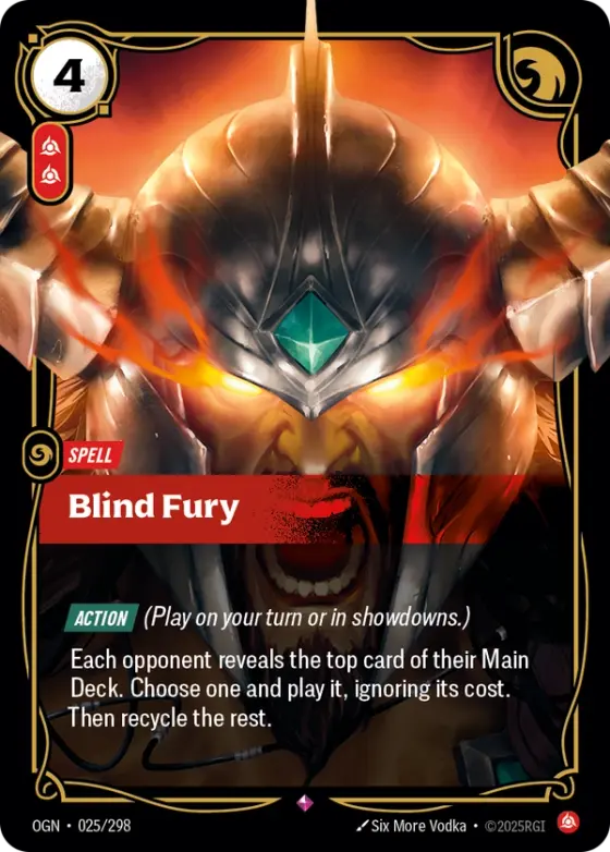 Blind Fury OGN-025 Standard printing