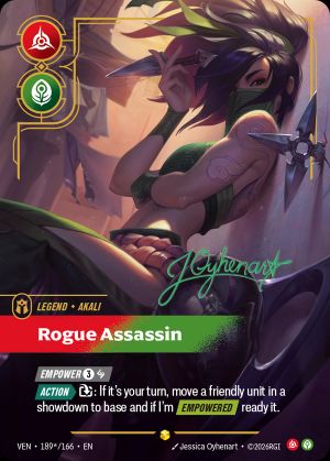 Carte Riftbound Signature Rogue Assassin (Akali), Vendetta VEN-189*/166