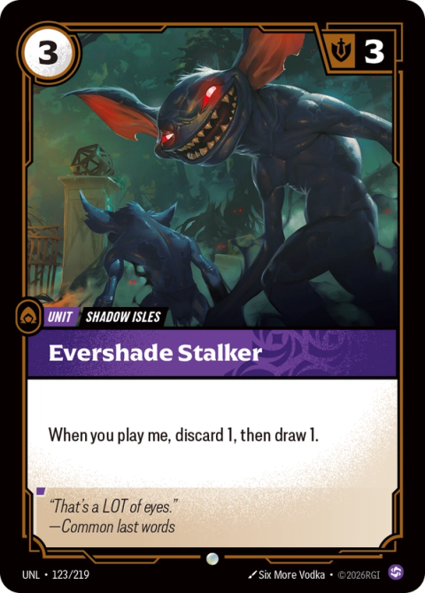 Evershade Stalker — Unleashed #123, art by Six More Vodka