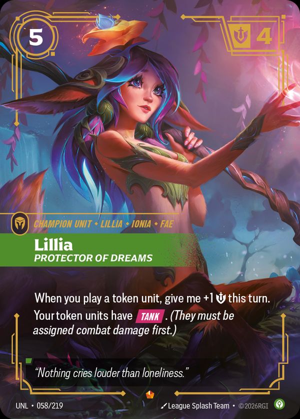 Lillia, Protector of Dreams — Riftbound card
