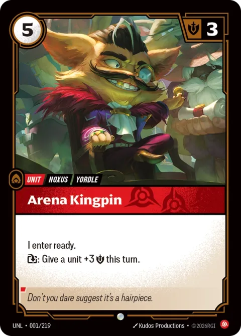 Arena Kingpin UNL-001 영어판 카드 이미지