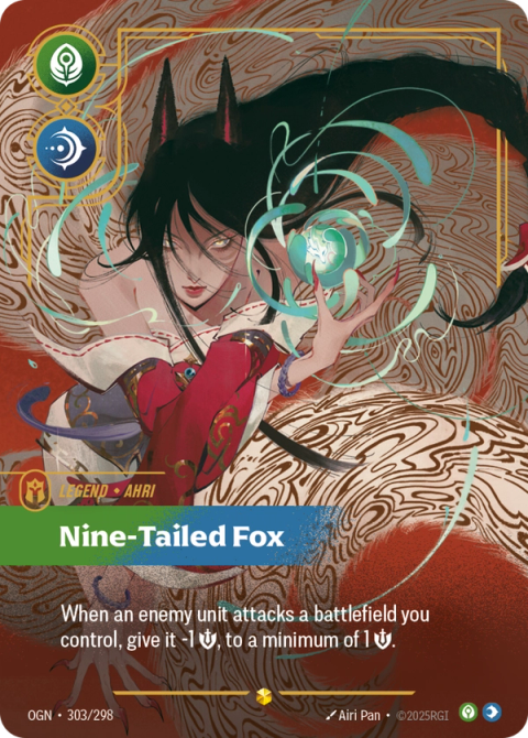 Ahri - Nine-Tailed Fox (Overnumbered) — Origins #303, art by Airi Pan