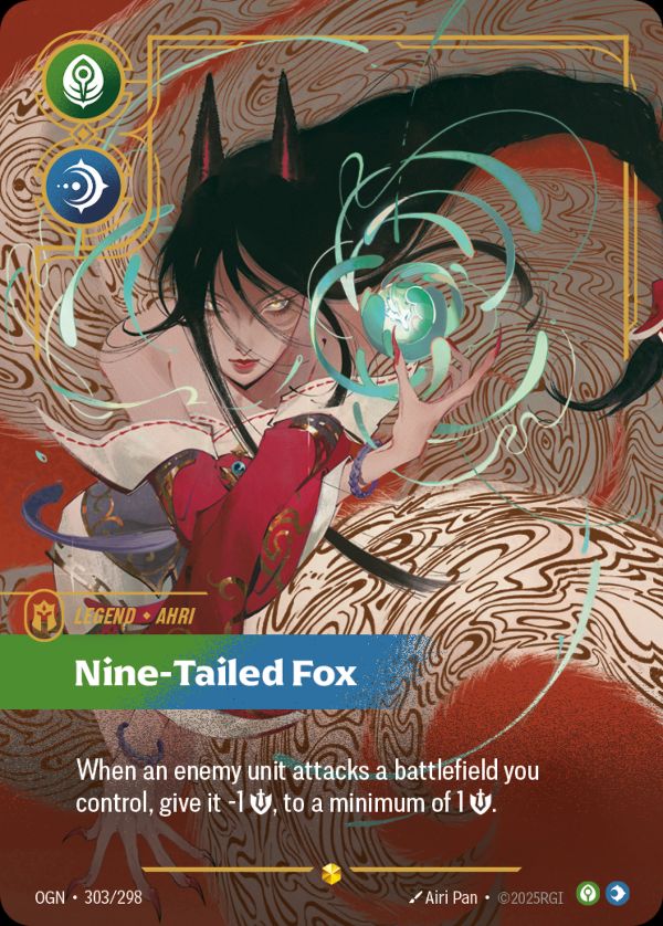 Ahri, Nine-Tailed Fox (Overnumbered) — Riftbound card