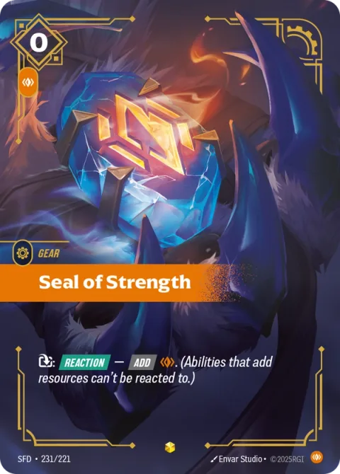 Seal of Strength SFD-231 영어판 카드 이미지
