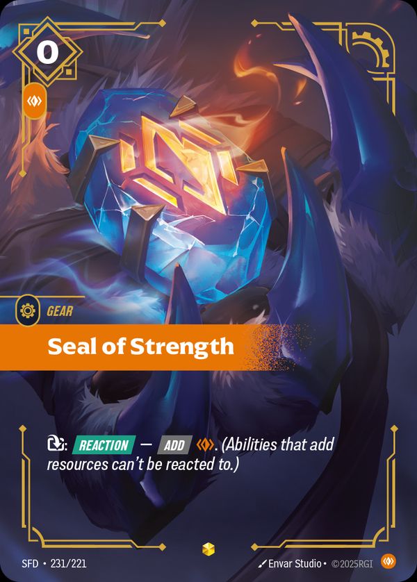Seal of Strength (Overnumbered) — Riftbound card