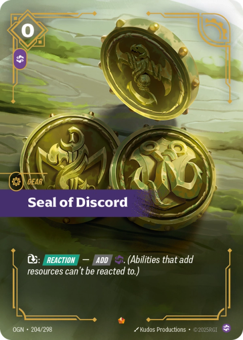 Seal of Discord — Origins #204, art by Kudos Productions