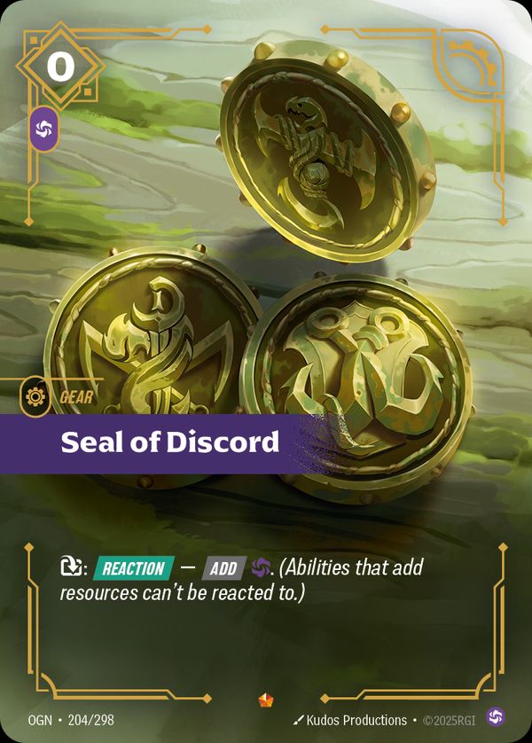 Seal of Discord — Riftbound card