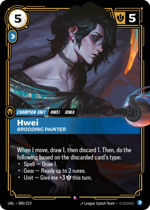 Hwei - Brooding Painter — Unleashed #080, art by League Splash Team