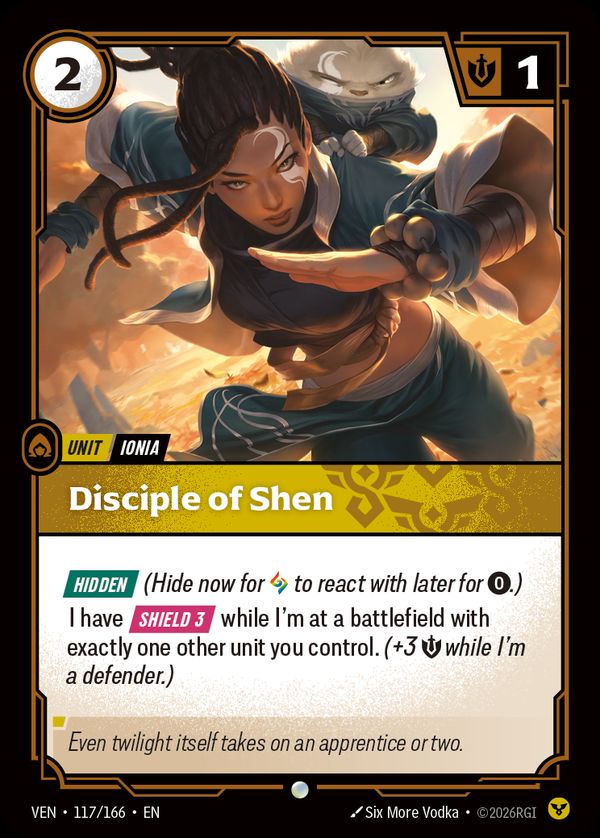 Disciple of Shen — Riftbound card