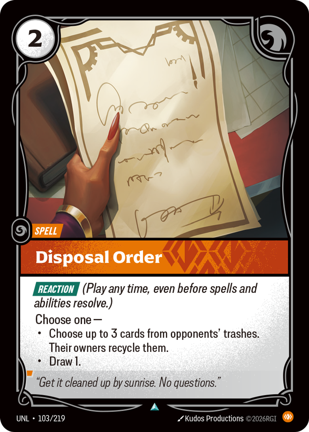 Disposal Order