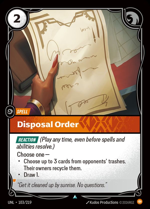 Disposal Order — Riftbound card