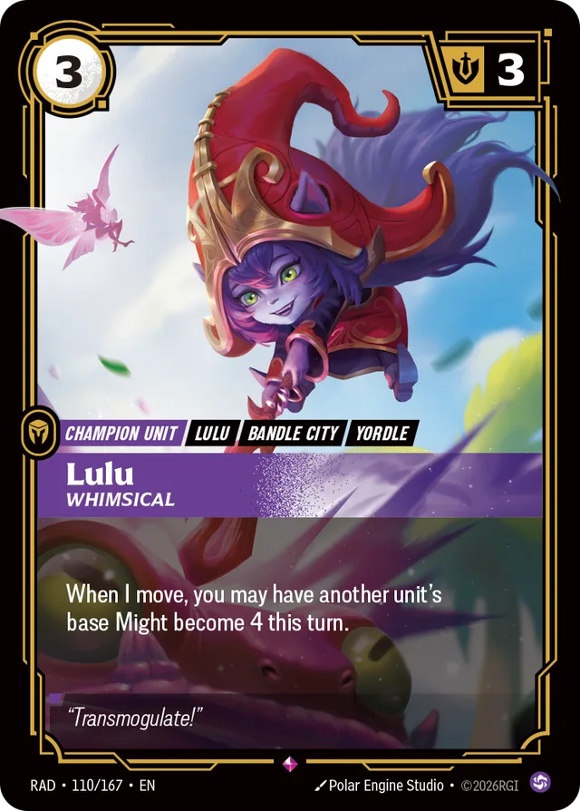 Lulu, Whimsical Riftbound card (RAD-110/167)