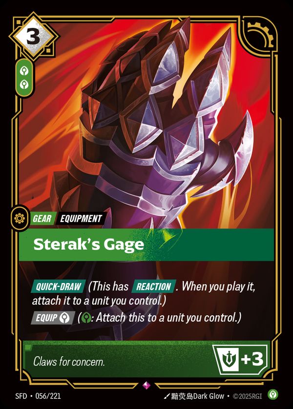 Sterak's Gage — Riftbound card