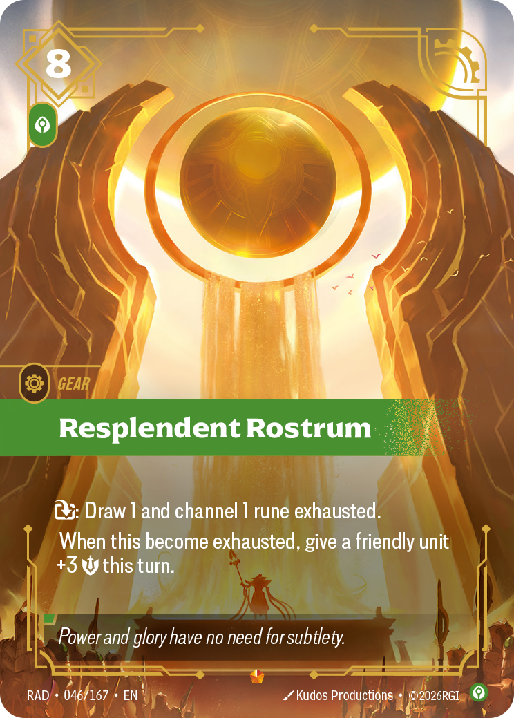 Resplendent Rostrum — Riftbound Epic card RAD 046