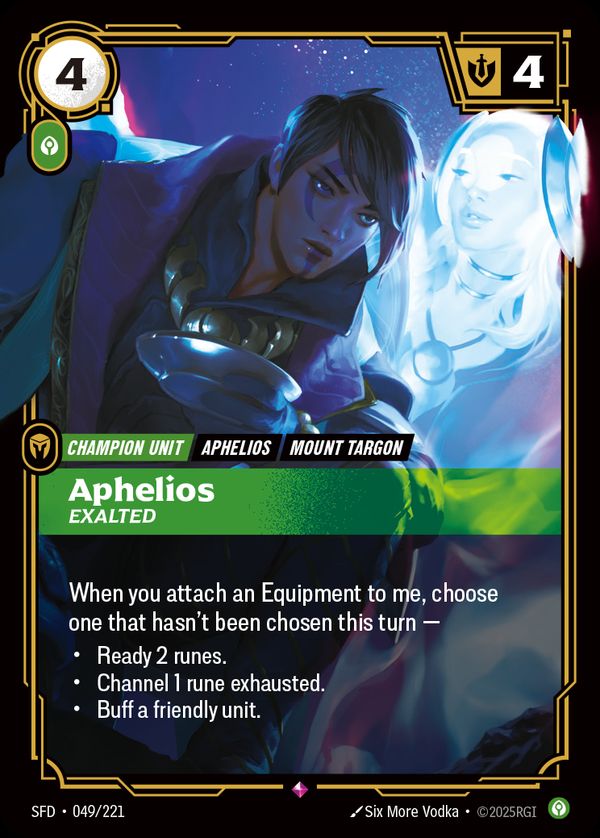 Aphelios, Exalted — Riftbound card