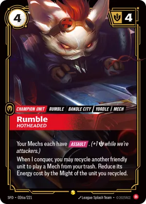 Rumble - Hotheaded (Alternate Art)