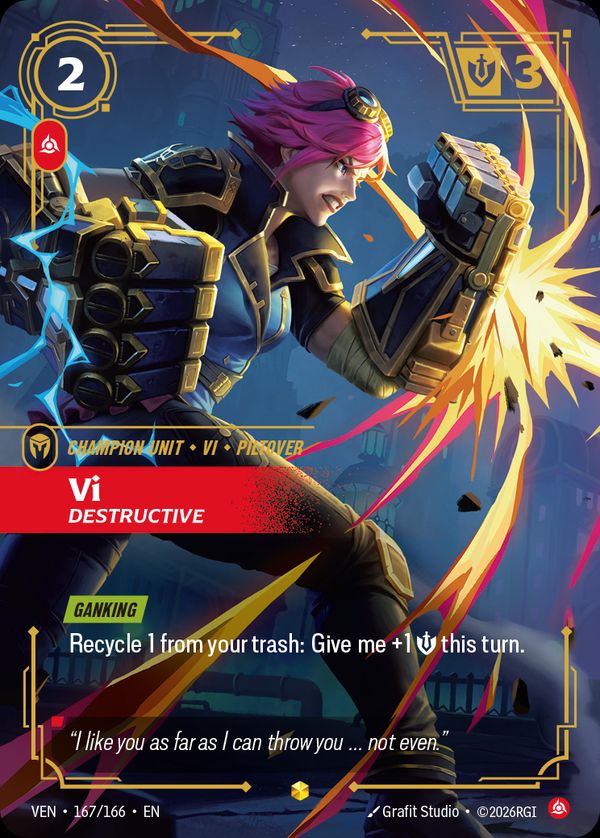 Vi, Destructive — Riftbound card