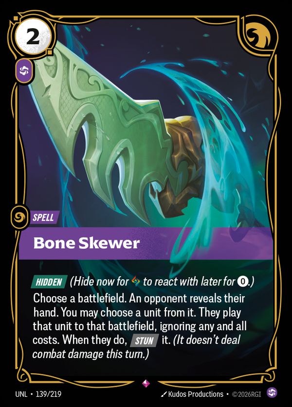 Bone Skewer — Riftbound card