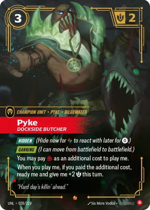 Pyke, Dockside Butcher, UNL-028/219