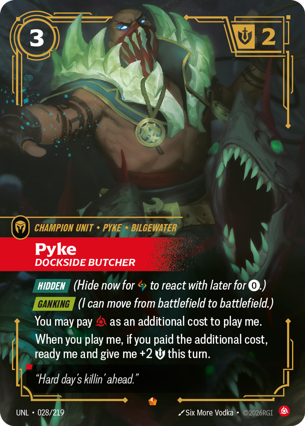 Pyke, Dockside Butcher